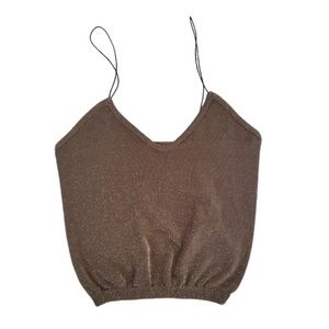 Intimately Free People Metallic Cropped Brami Top